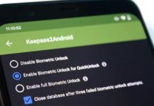 KeePass, 최신 Keepass2Android 업데이트에서 완전한 생체 인식 지원 획득