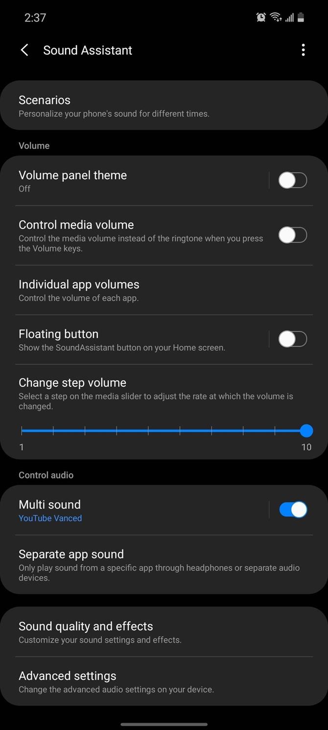 كيفية زيادة عدد خطوات الصوت في Galaxy Note 20