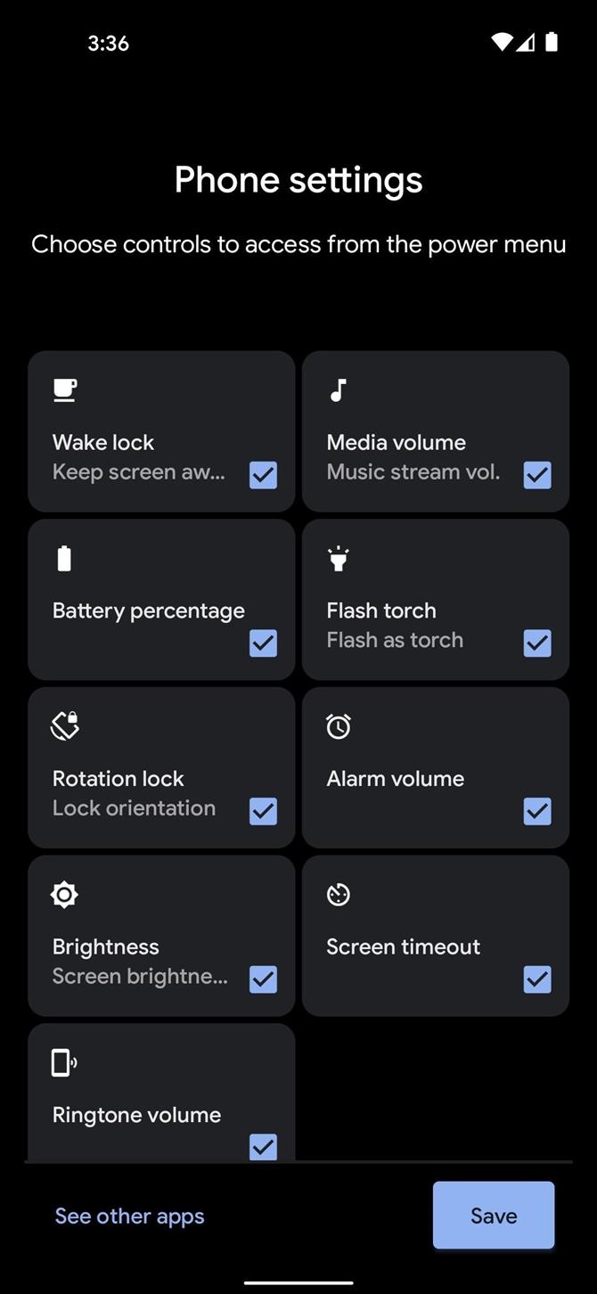 كيفية إضافة تبديل مخصص إلى قائمة الطاقة الجديدة في Android 11