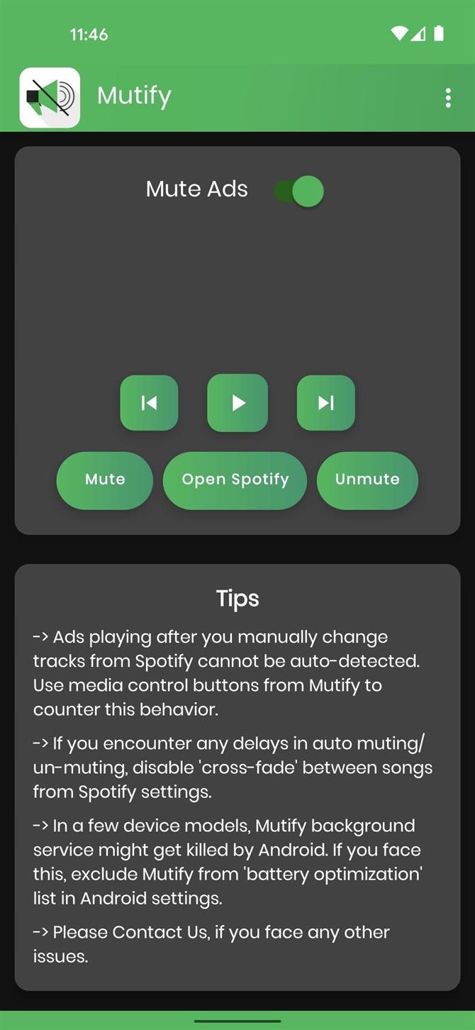 So schalten Sie alle Spotify-Anzeigen auf Android automatisch stumm
